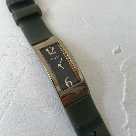 Vintage Y2K Guess Watch Rubber Stainless Steel Retro Watch - Picture 1 of 10